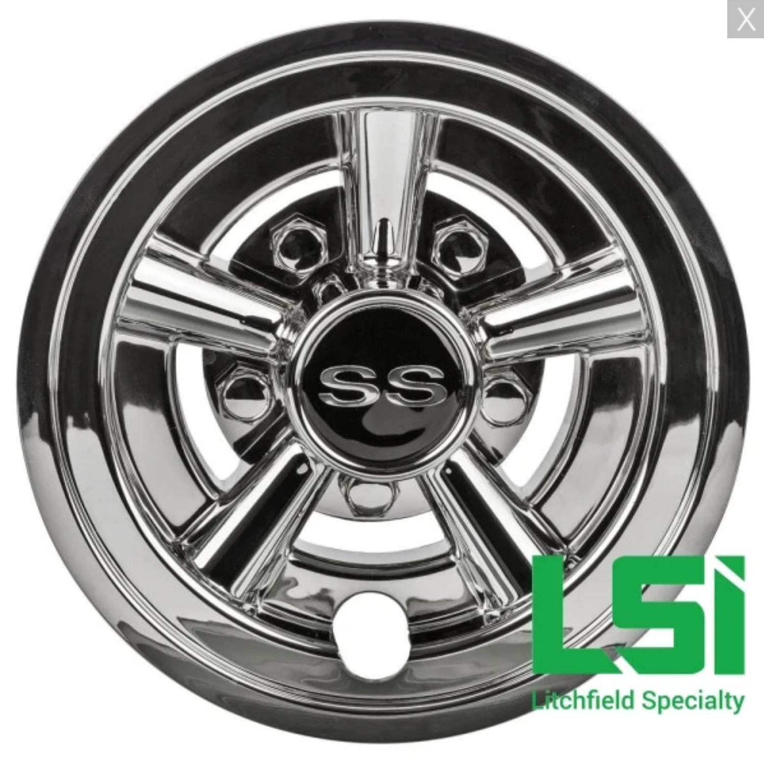 8″ Chrome “SS” Wheel Covers – Set of 4